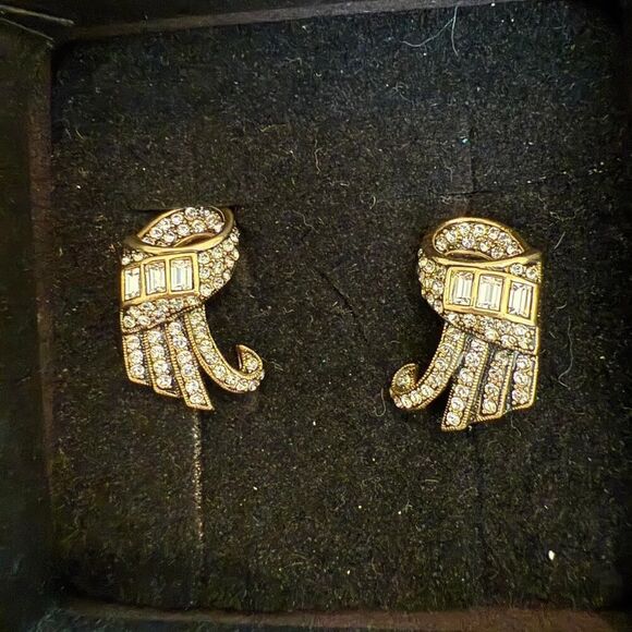 Heidi Daus Vintage clip on earrings with crystals - Picture 1 of 3